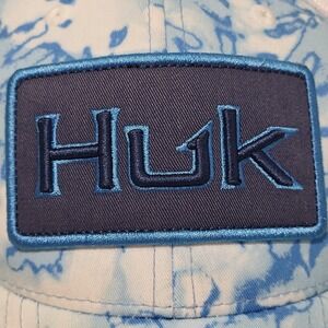 Huk Performance Hat Cap Camouflage Blue Trucker Mesh SnapBack Yupoong